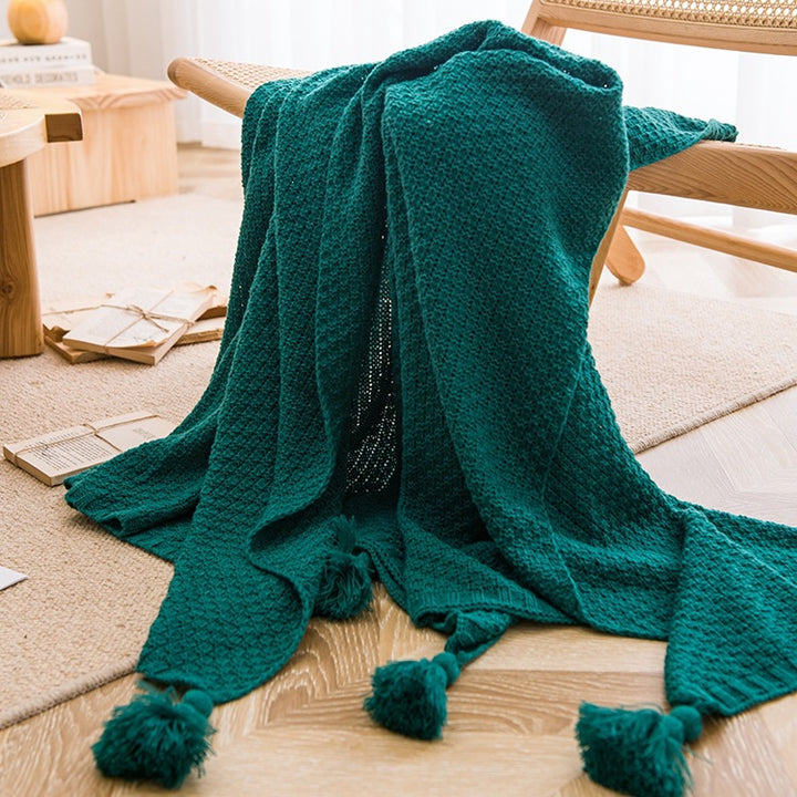 Textured Knit Throw Blanket
