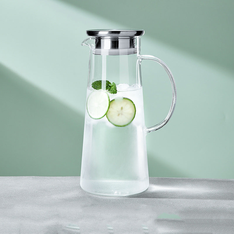 Ladies elegant glass jug with heat insulating lid Stornfield