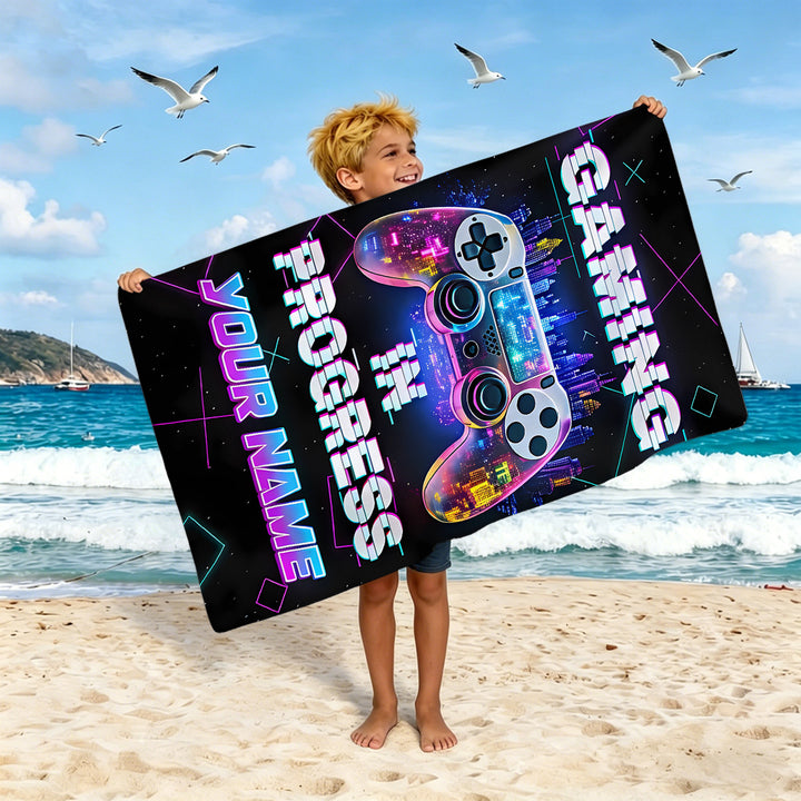 Boys beach towel with game console motif Stornfield
