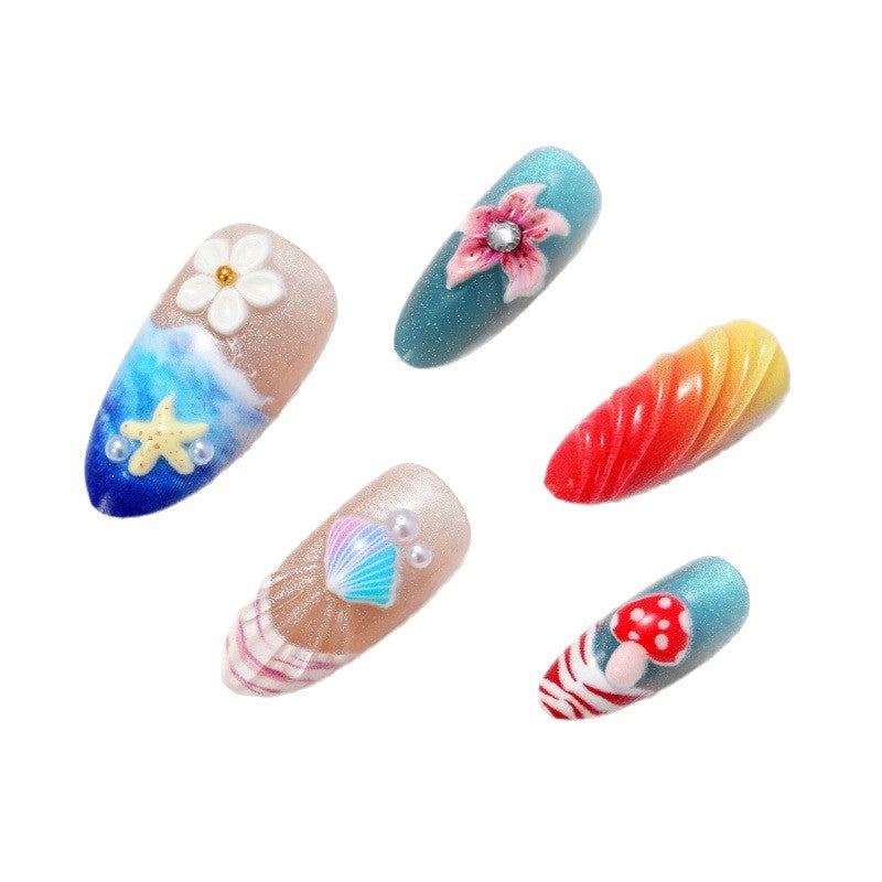 Artful nail designs with maritime motifs Stornfield
