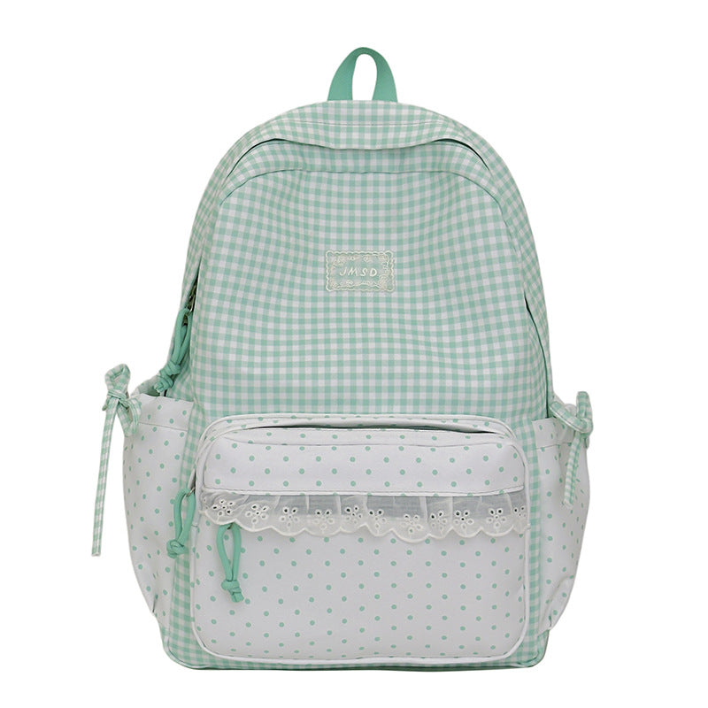 Stylish Gingham Pattern Backpack Stornfield