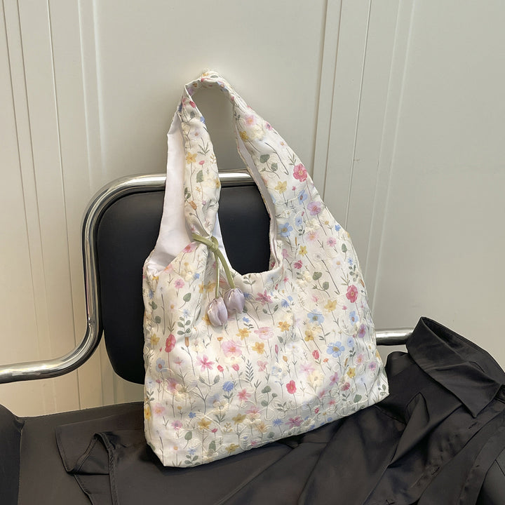Practical Flower Print Tote Bag Stornfield