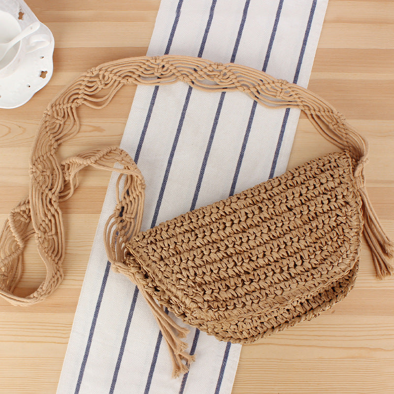 Braided Shoulder Bag in Creative Macrame Design Stornfield