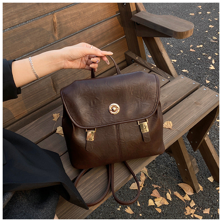 Vintage-Inspired Leather Backpack Stornfield