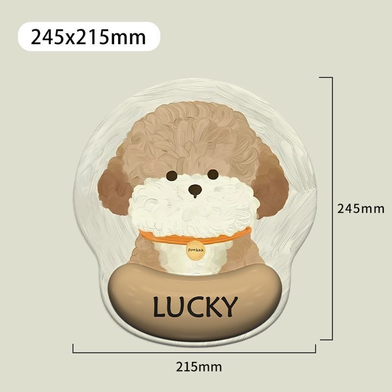 Cute Dog-Themed Ergonomic Desk Mouse Pad