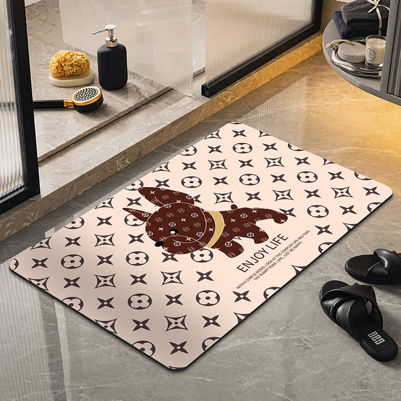Modern Textured Bathroom Mat for Home