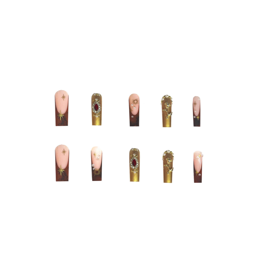 Glamorous Ornate Press-On Nails Stornfield