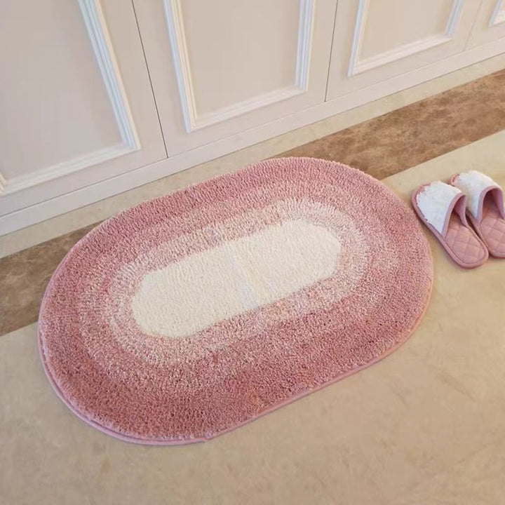 Plush Non-Slip Memory Foam Bath Mat with Cute Fish Pattern