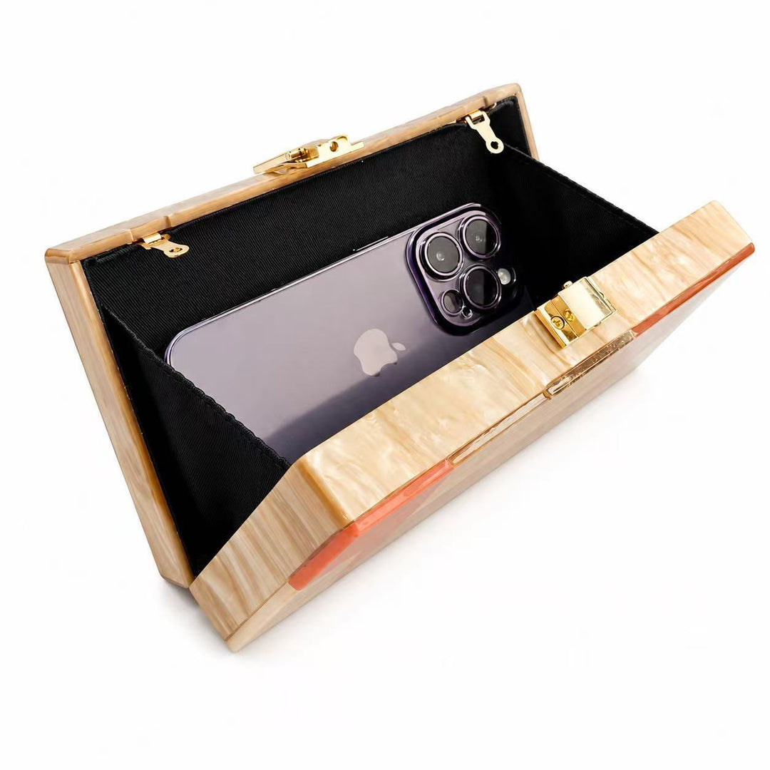 Artistic Geometric Acrylic Clutch