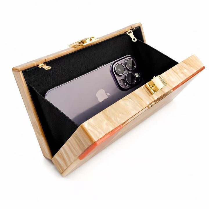 Artistic Geometric Acrylic Clutch