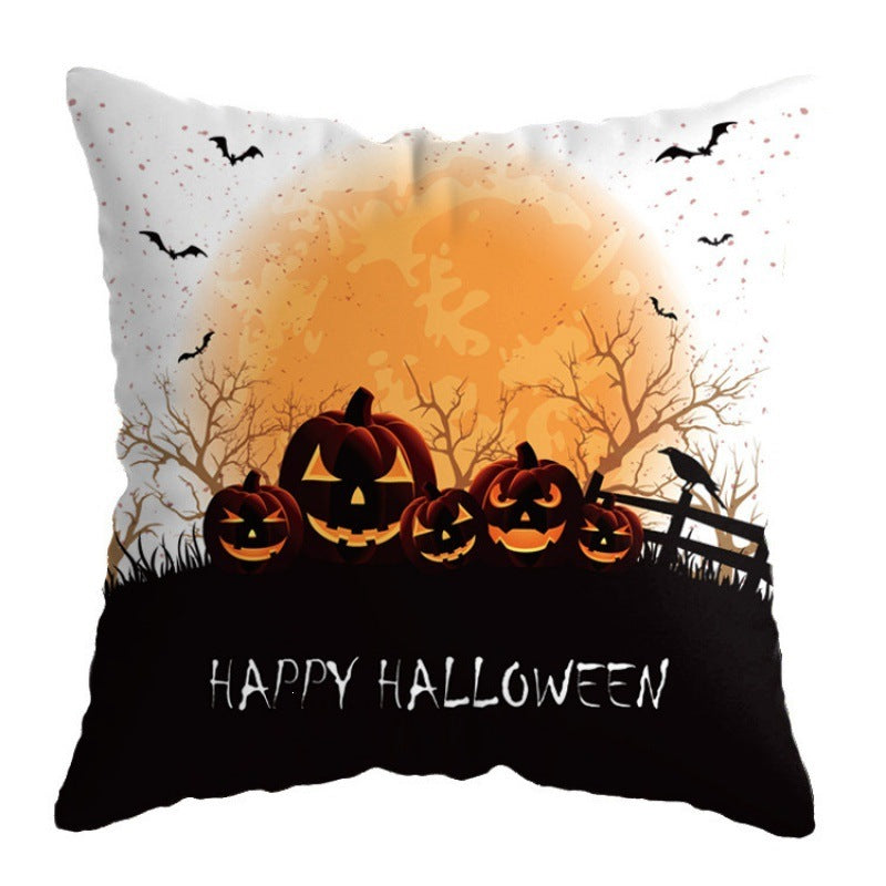Artistic Halloween-Themed Decorative Throw Pillow