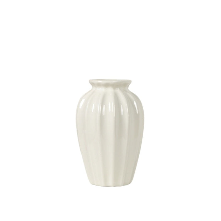 Elegant Pleated Ceramic Flower Vase Stornfeild