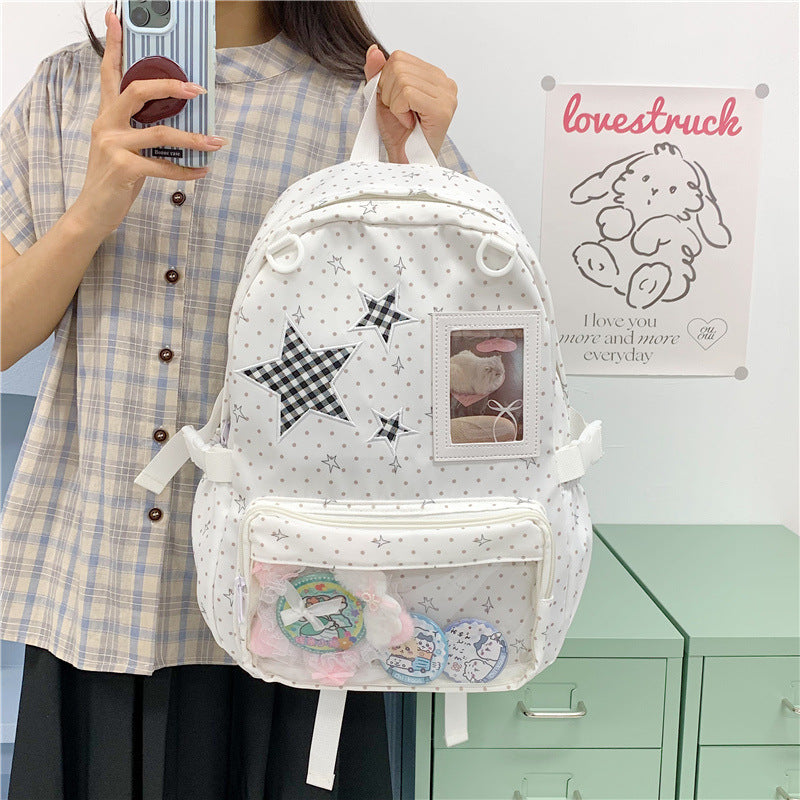 Fun and Stylish Star-Embellished Backpack Stornfield