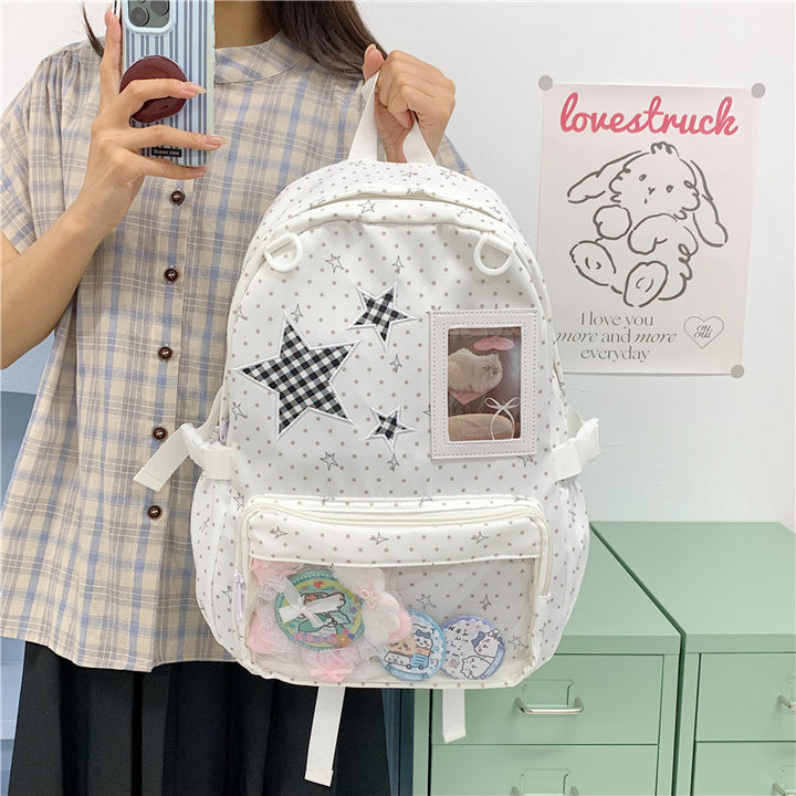 Fun and Stylish Star-Embellished Backpack Stornfield