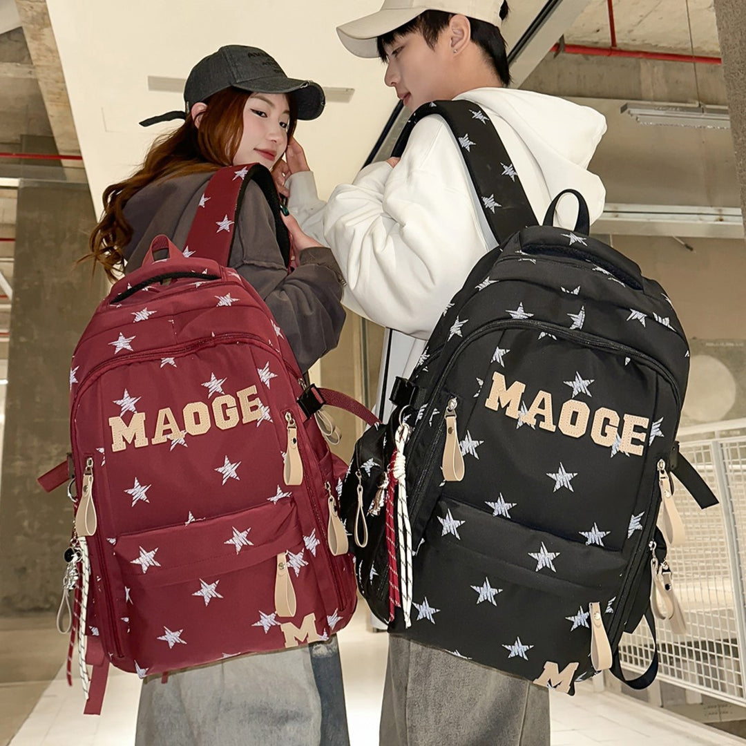 Star-Patterned Adjustable Backpack Stornfield