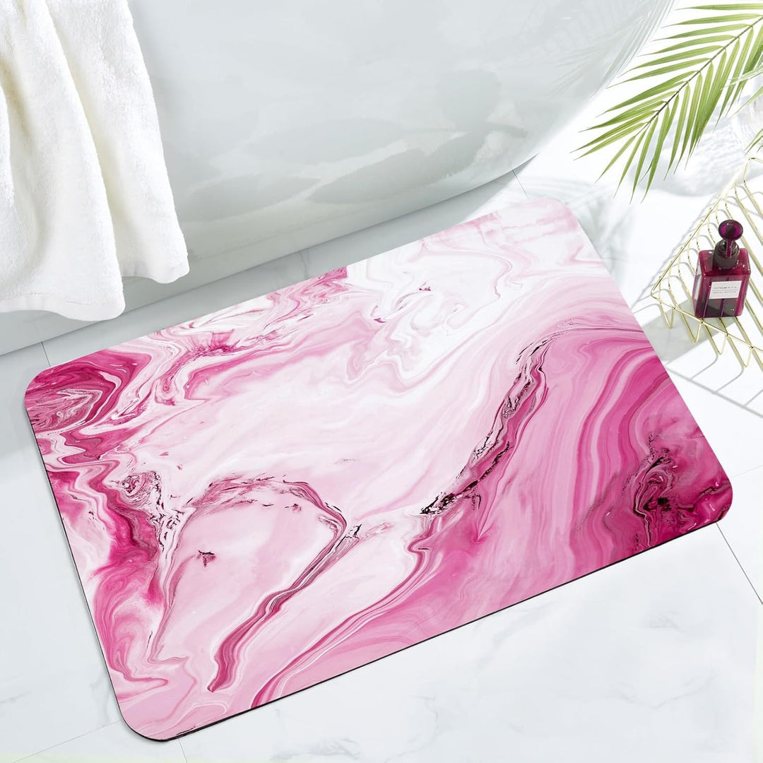 Artistic Floral Print Bathroom Mat