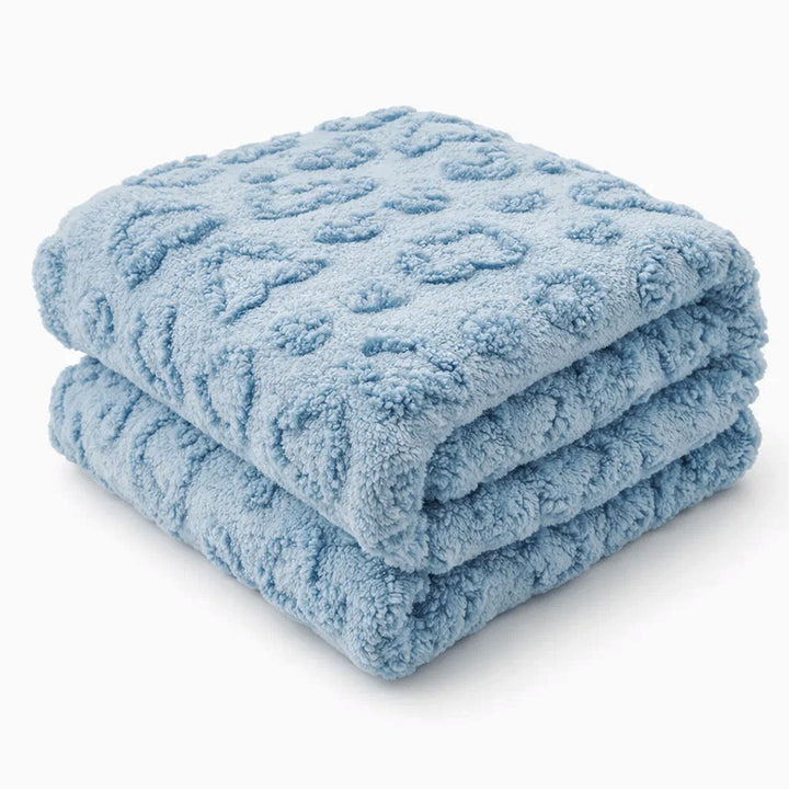 Women's Cozy Fleece Blanket with Heart Design Stornfield