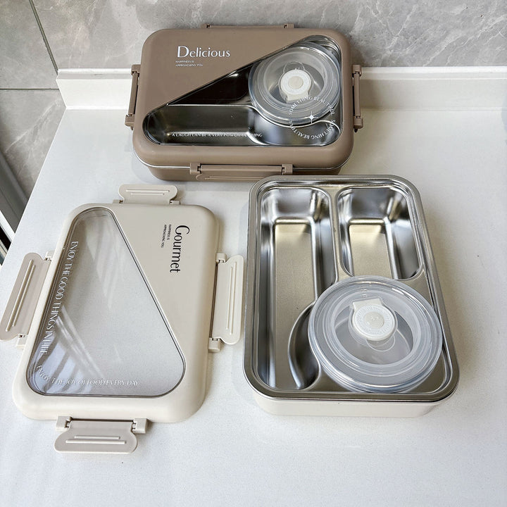 Multi-Compartment Durable Stainless Steel Food Storage