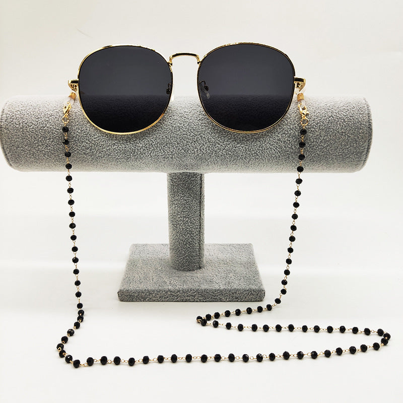 Glasses holder jewelry made of crystal beads Stornfield