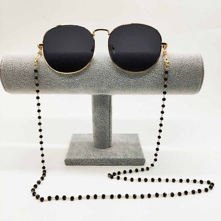 Glasses holder jewelry made of crystal beads Stornfield