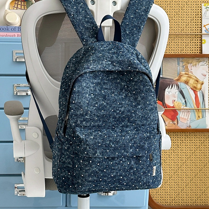 Casual Lightweight Backpack with Polka Dot Design Stornfield