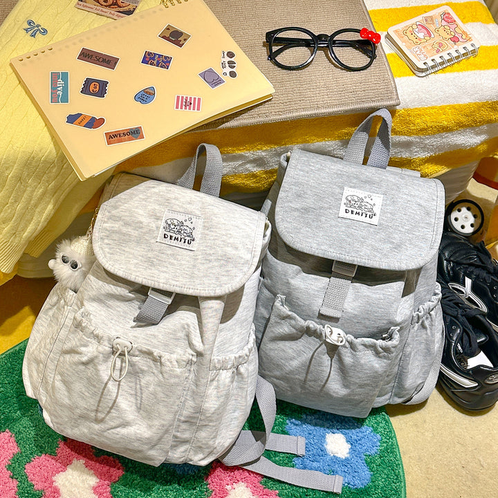 Casual Drawstring Flap Backpack Stornfield