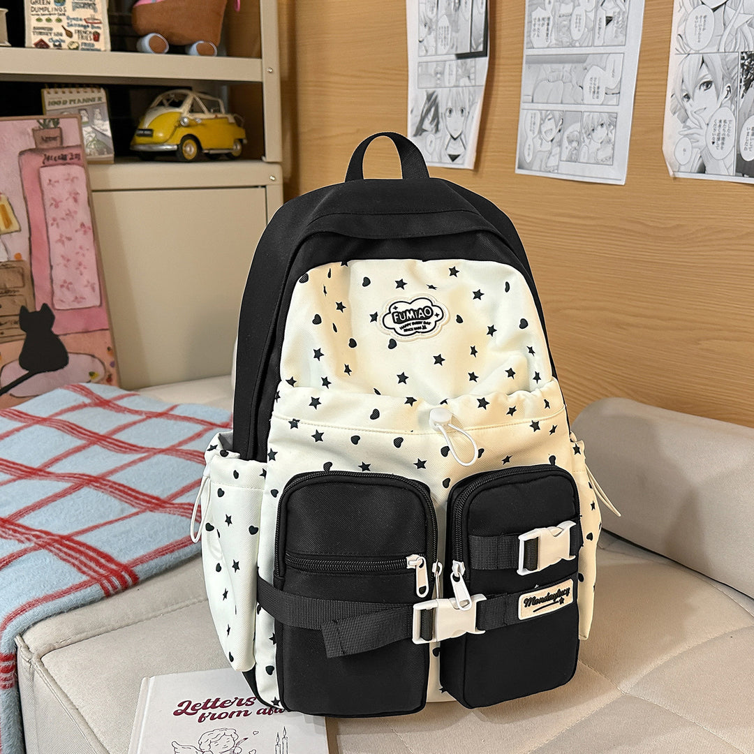 Stylish Star-Patterned Backpack Stornfield