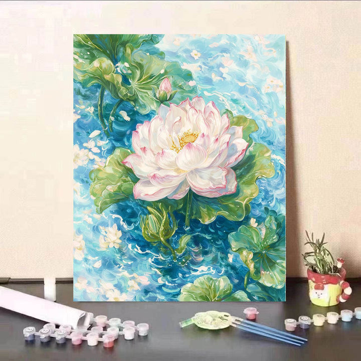 DIY Water Lily and Koi Fish Canvas Painting Kit Stornfield