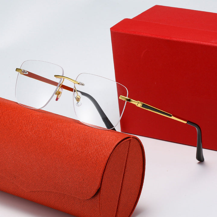 Women's fashionable rectangular semi-rimmed sunglasses with innovative design Stornfield