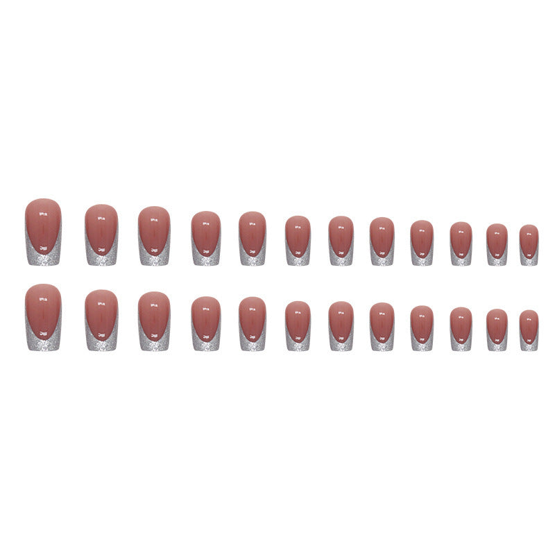 Glittering French Tip Nail Art Stornfield