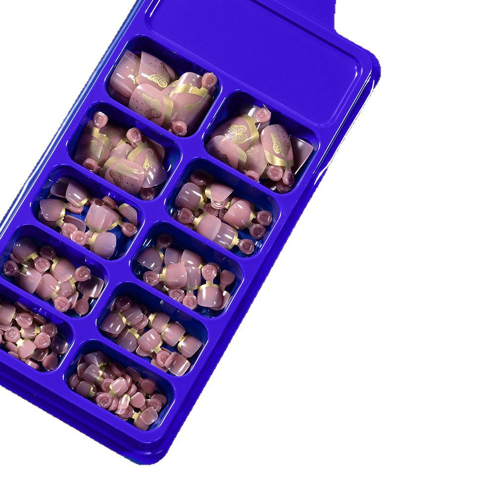 Floral Articulate Press-On Toenail Set Stornfield