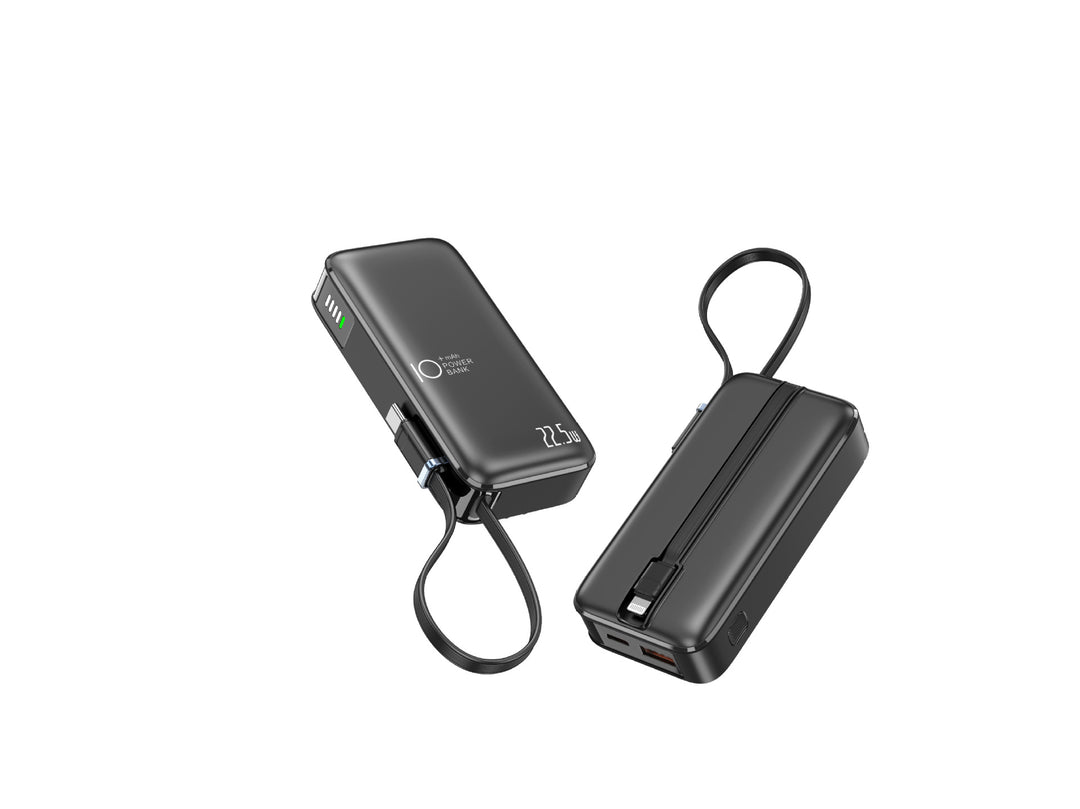 Portable power bank with fast USB-C charging function and integrated LED display Stornfield