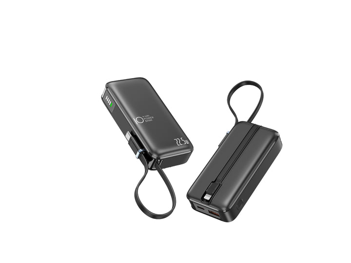 Portable power bank with fast USB-C charging function and integrated LED display Stornfield