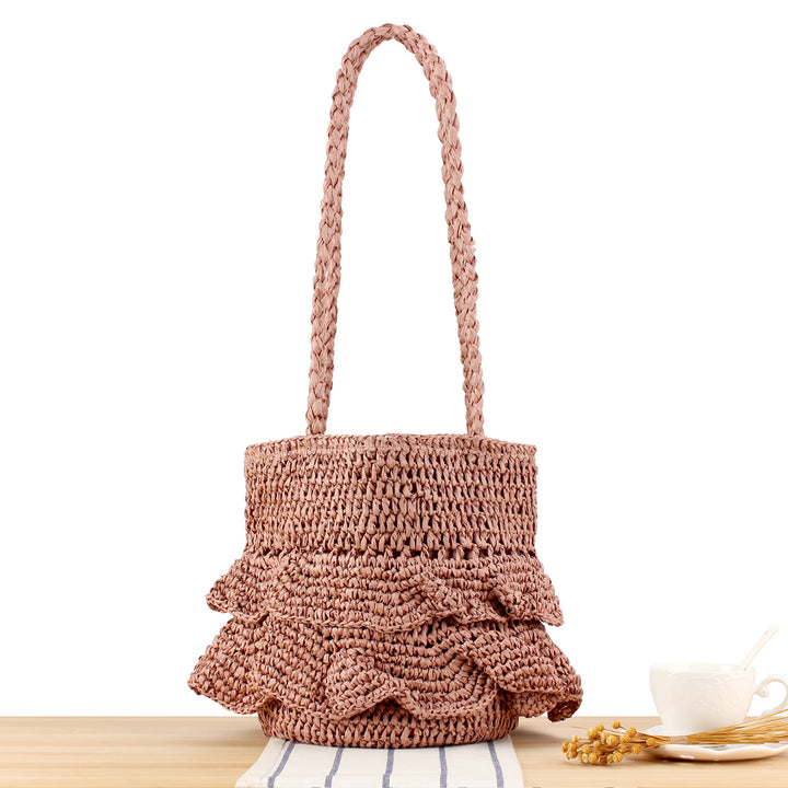 Fashionable Braided Bag with Ruffles Stornfield