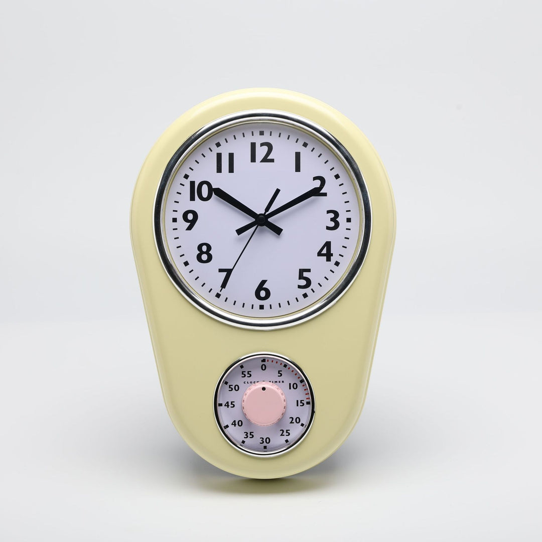 Vintage Wall Clock with Integrated Stopwatch Stornfield