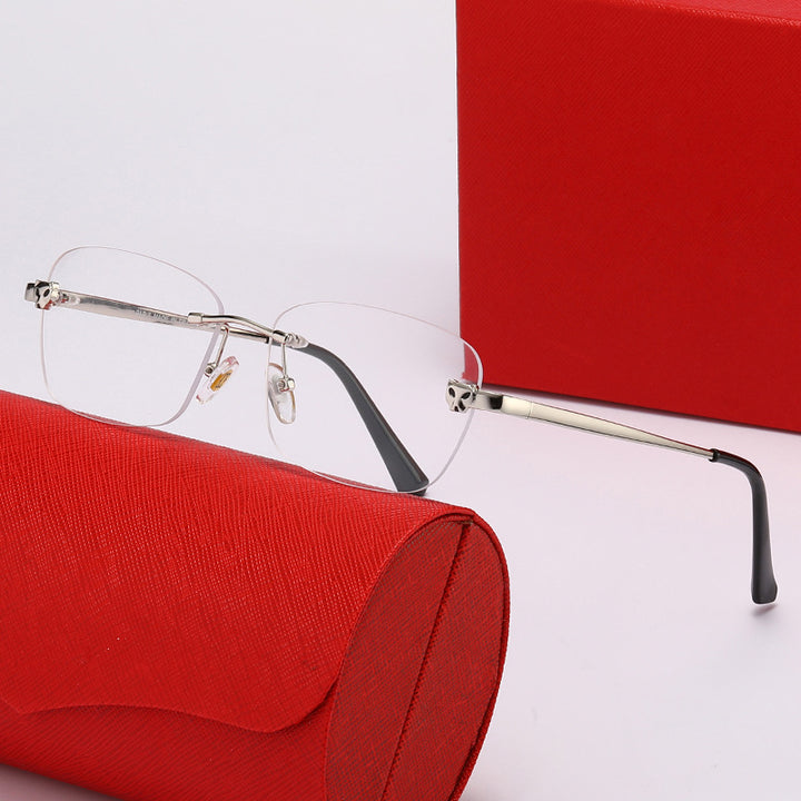 Women’s fashionable half-frame glasses with elegant metal frame Stornfield