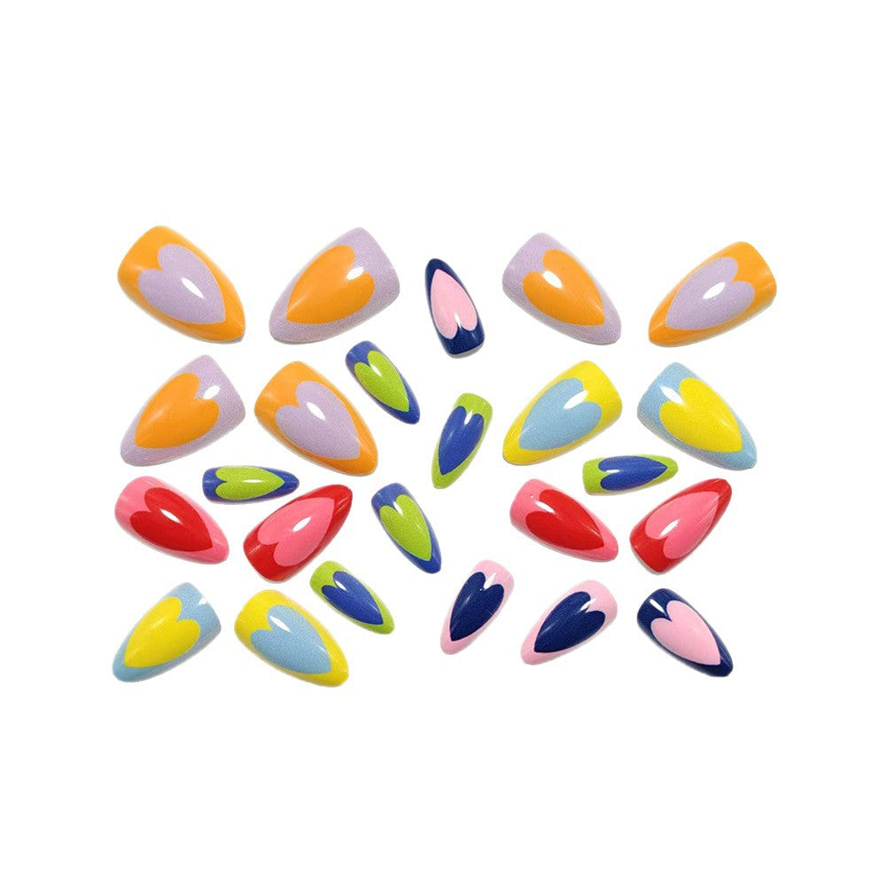 Artificial nails with cheerful heart design Stornfield