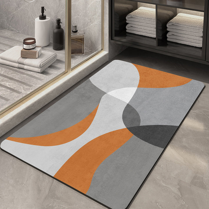 Abstract Pattern Non-Slip Bath Mat Stornfield