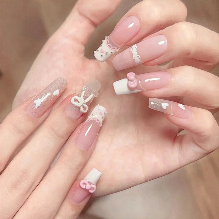 Artistic Floral Stiletto Press-On Nails Stornfield