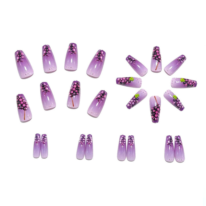 Artificial nails in fruity grape design Stornfield
