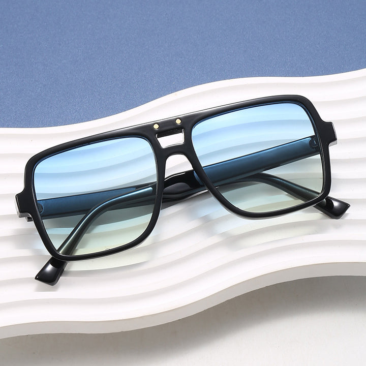 Women's square oversized sunglasses with trendy transparent frame Stornfield
