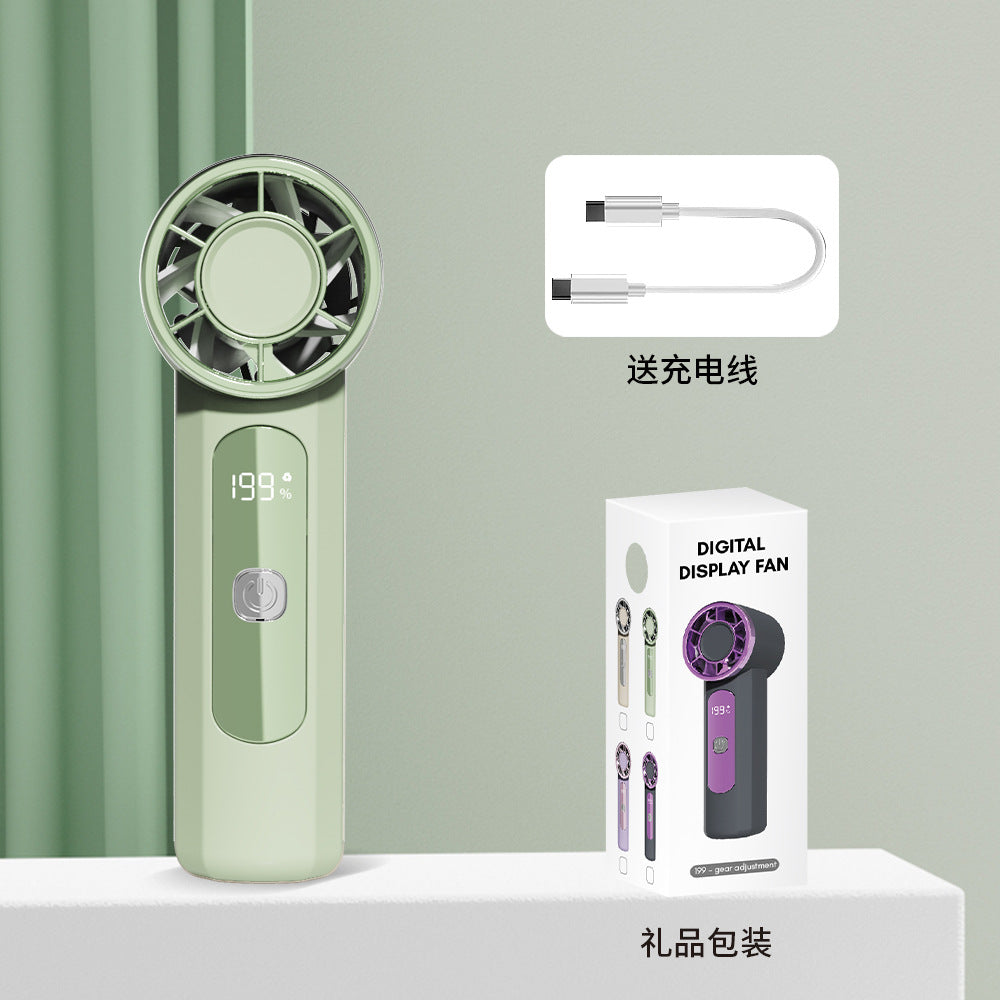 Unisex Portable Handheld Digital Display Fan Stornfield