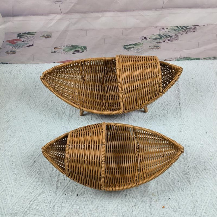 Decorative Woven Boat-Shaped Basket Stornfield