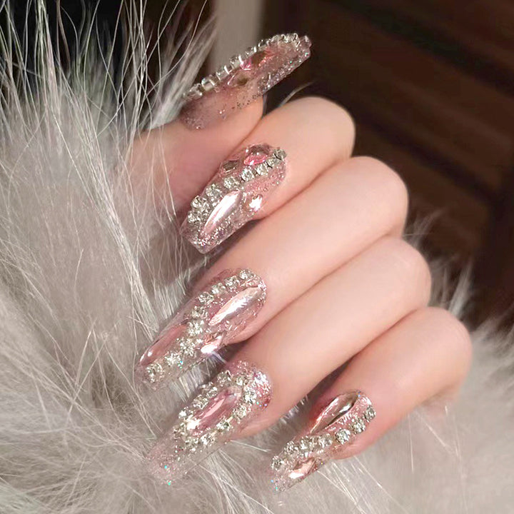 Glamorous Rhinestone-Decorated Press-On Nail Tips Stornfield