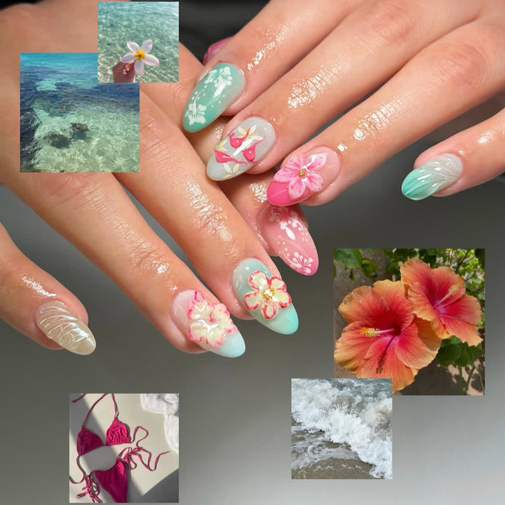 Elegant Art Nail Collection with Floral Motifs Stornfield