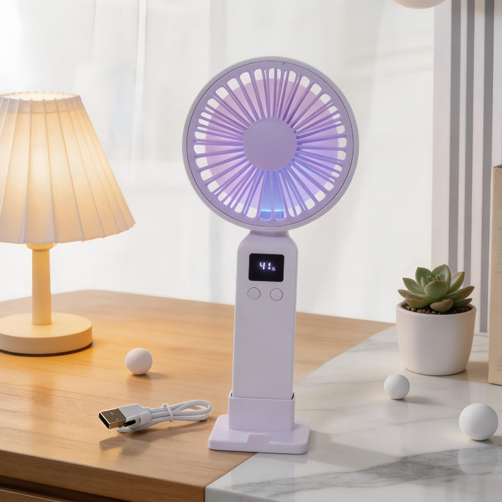 Women Portable Mini Fan with Digital Control Stornfield