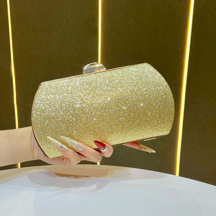 Glittering Cylindrical Evening Clutch
