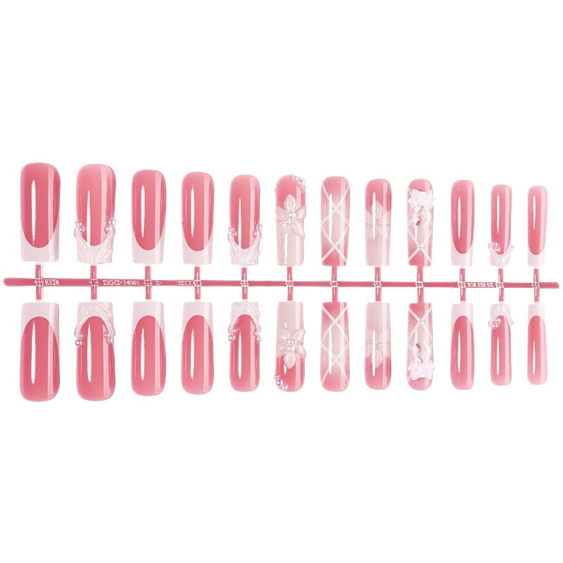 Nail set with elegant flower and glitter decorations Stornfield