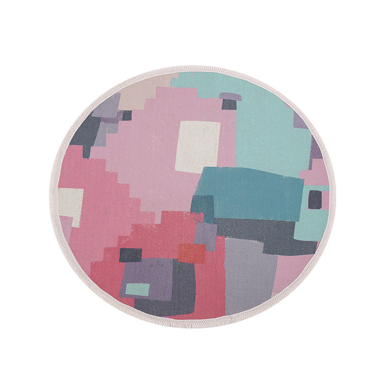 Round Decorative Living Room Carpet with Modern Geometric Pattern Stornfield