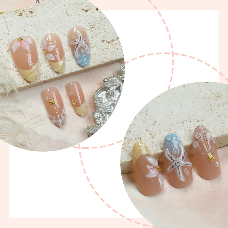 Artistic Floral Press-On Nails Stornfield